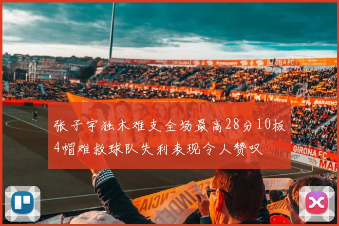 张子宇独木难支全场最高28分10板4帽难救球队失利表现令人赞叹